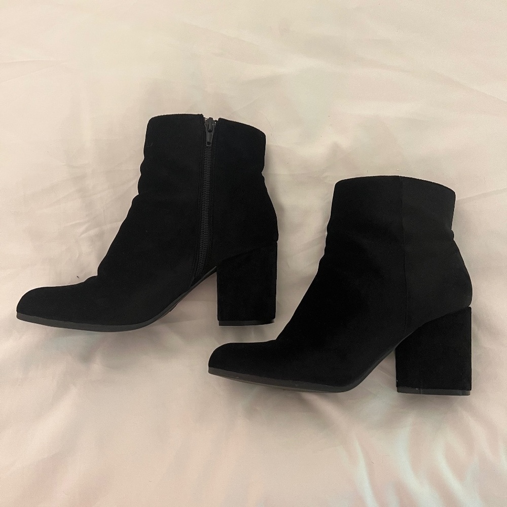 Black Suede Booties